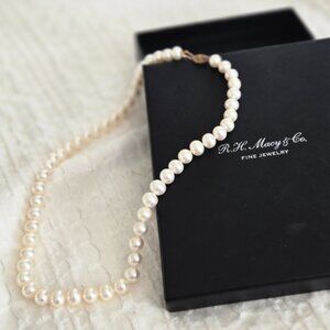 Freshwater Pearl Necklace 18” – Bridal Jewelry, Classic Pearl Strand